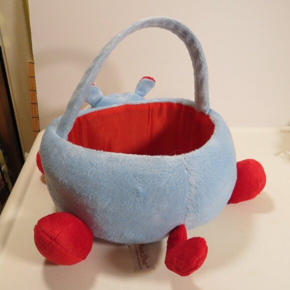hippo hippopotamus plush fabric covered Easter basket Animal - Picture 5 of 16